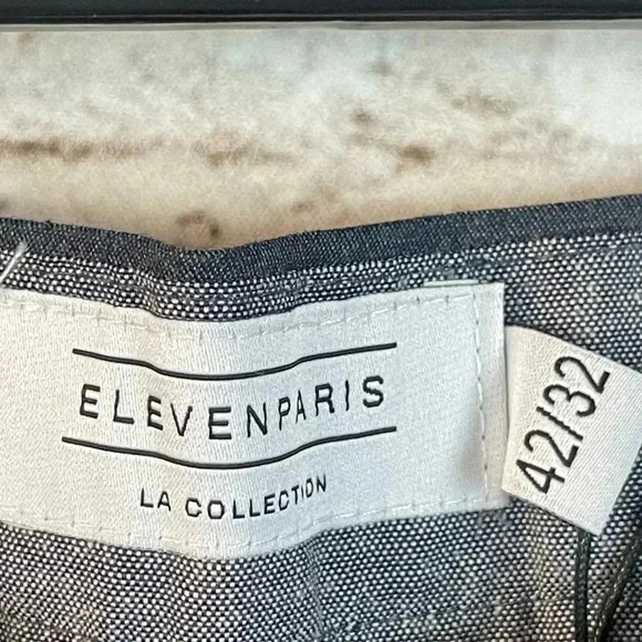 NWT ELEVENPARIS LA COLLECTION Men’s 42 / 32 Pants Dark Grey Cotton Poly Stretch - Picture 2 of 8